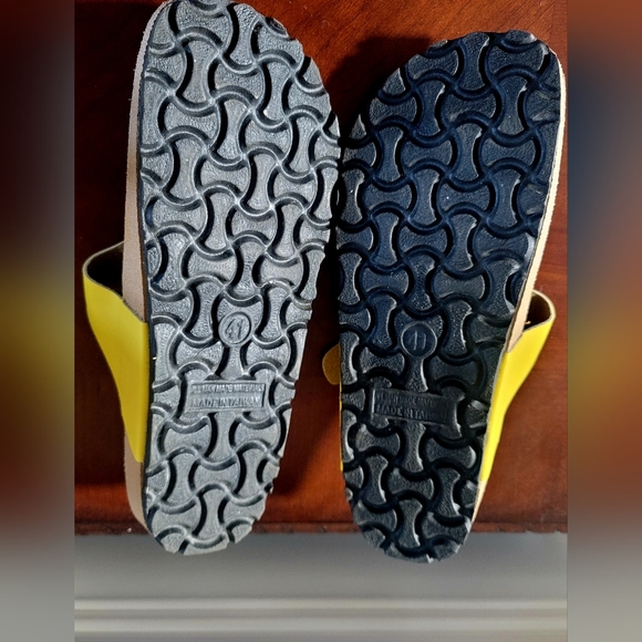 RK Collection Thong Sandals Cork Bottom Yellow Sz-10 - Picture 4 of 6